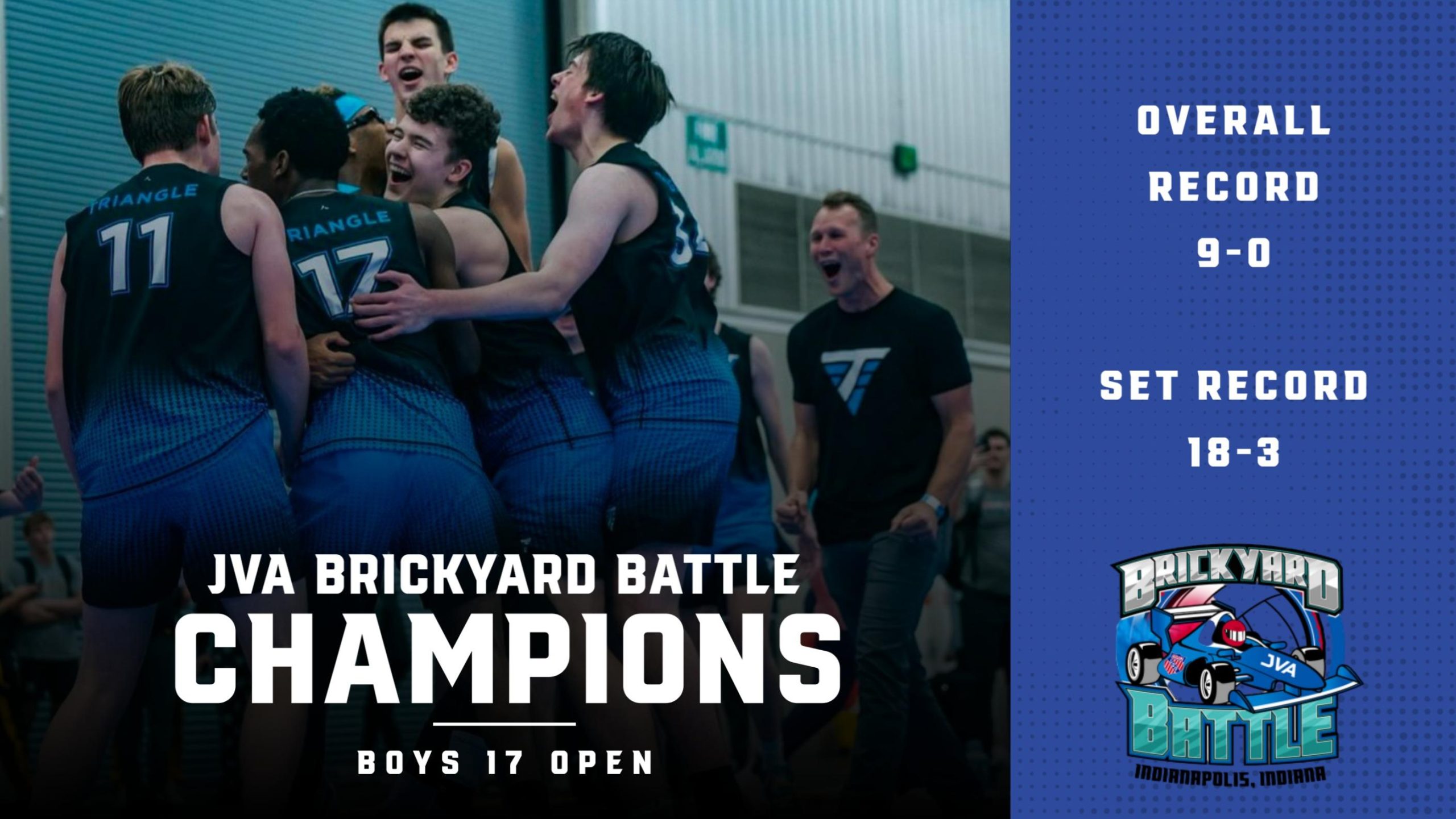 Boys 17 Black debut as JVA Brickyard Battle champs JVA Brickyard Battle Champions