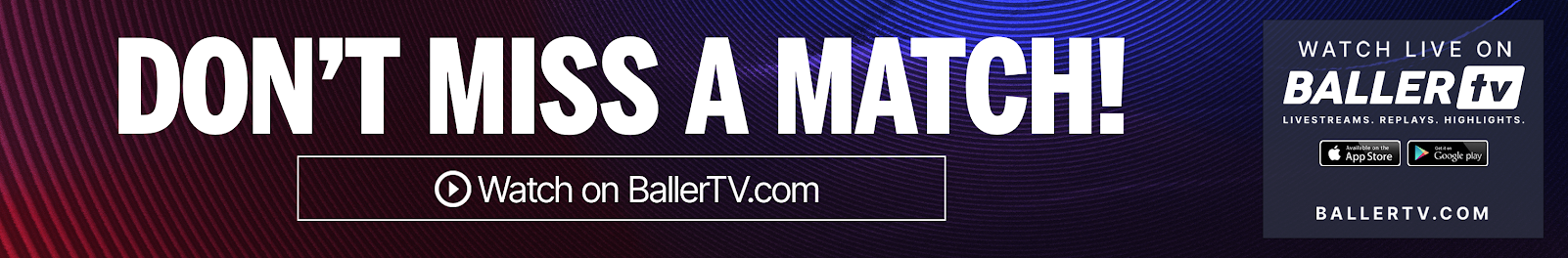 Don't Miss A Match Web Banner Graphic